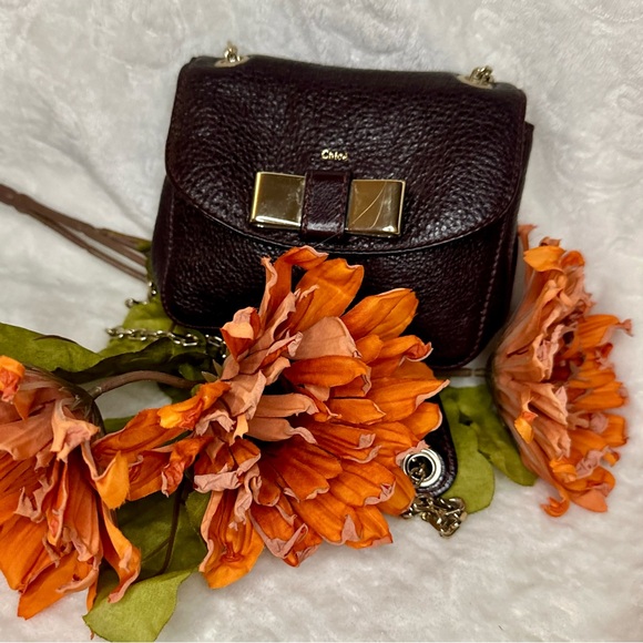 Chloe Mini Leather Crossbody with Chain Snap Closure - Picture 4 of 14